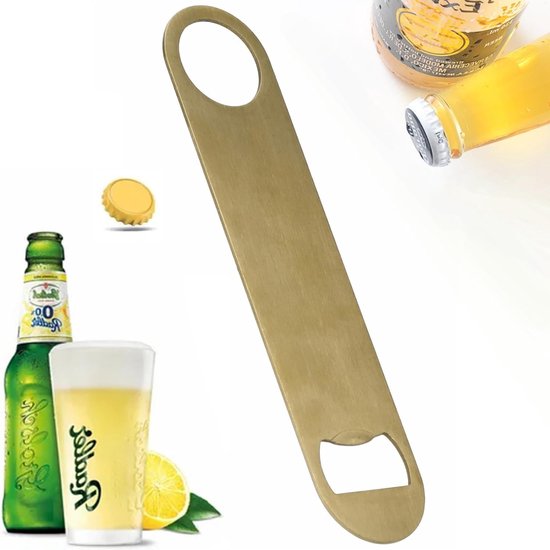 Robuuste RVS Flesopener met Lange Nek, Perfect voor Feestjes en Cadeaus, Duurzaam en Handig in Gebruik van Merkloos