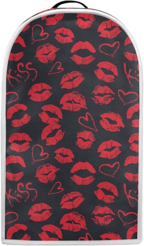 Rode Lippen Hartpatroon Blender Cover voor Keuken, Stof- en Vlekbestendig, Geschikt voor Mixers en Koffiemakers, Keuken Decoratie