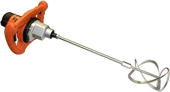 Roerapparaat Krachtig - Mengkraan Mixer - Materiaal Mengen - Dubbele Versnelling - 1350 Watt - Oranje van Merkloos