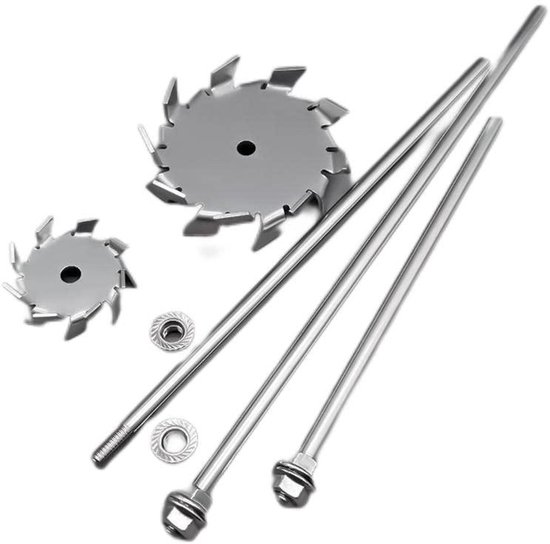 Roerbladen Lab - Dispersieplaat Peddel - Materiaalmengen Mengen - Roestvrij Staal 304 - 3-10 cm - Zilver