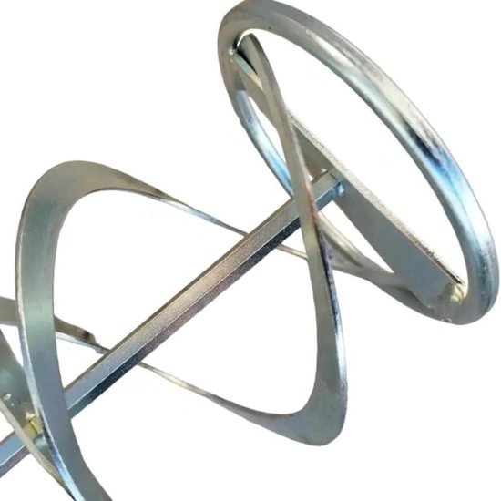Roerborstel Boormachine - Mengstaaf Garde - Materiaal Mengen - Robuust Stalen Ontwerp - 100 x 500 mm - Grijs