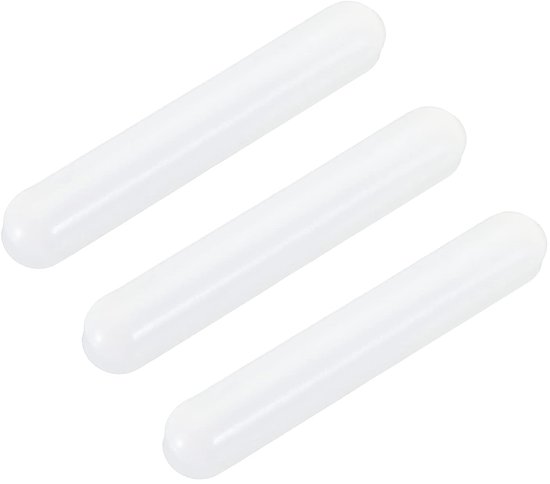 Roermixer Set - Magnetische Staafjes - Laboratorium Werk - PTFE Coating - 50 mm - Wit van Merkloos