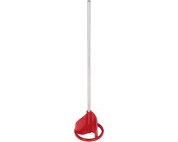 Roeropzetstuk - Mengstaaf - Verf mengen - Kunststof materiaal - 80 mm - Rood/Zilver
