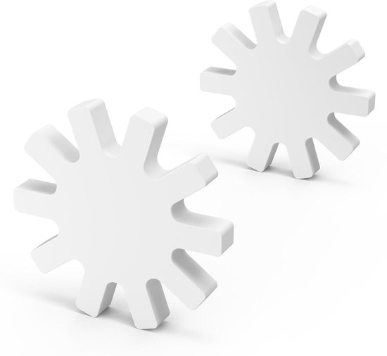 Roerstaafjes Set - Magneetroerstaafjes - Vloeistoffen Mengen - Duurzame PTFE-coating - 2 stuks 60mm - Wit