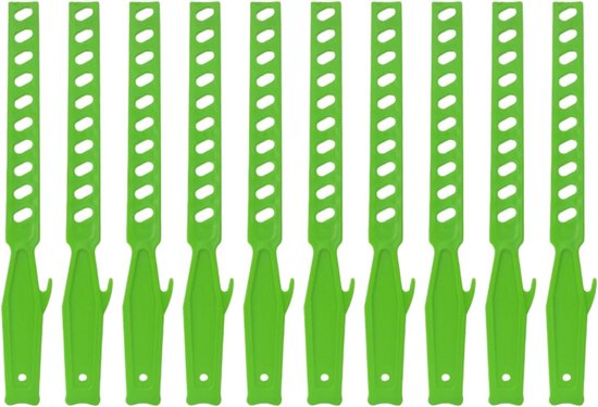 Roerstaafjes Set - Mengstokken Herbruikbaar - Knutselen Houtbewerking - Ergonomisch Ontwerp - 10 Gaten 34.5cm - Groen