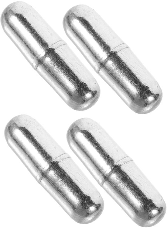 Roerstaven Set - Magnetische Mixers - Vloeistoffen Mengen - Roestvrij Staal - 4 Delig - Zilver