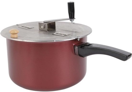 Roestvrij Staal Popcorn Popper - Handmatige Popcornmaker - Filmavond Thuis - Compatibel met Gas en Inductie - 2 Koppen Capaciteit