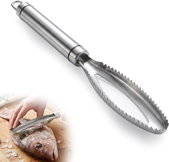 Roestvrijstalen 2-in-1 Viskorf met Ontstopper - Ideaal voor Thuiskeuken, Restaurants en Vissers, Perfect voor Precisieweegschalen en Visgerei van Merkloos