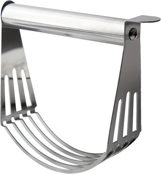 Roestvrijstalen Deegblender - Bakmixer Bloemklopper - Gebak Maken - Ergonomisch Handvat - 13.3x12x4.5cm - Zilver
