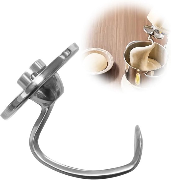 Roestvrijstalen Deeghaak voor Keukenmixer (4,5-5 Liter) - Vaatwasmachinebestendig Accessoire van KitchenAid
