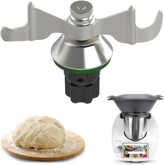 Roestvrijstalen deegmixmes voor Thermomix, compatibel deegmes, eenvoudig schoonmaken, ideaal voor bakken en koken, accessoires voor keukenmachines van Merkloos