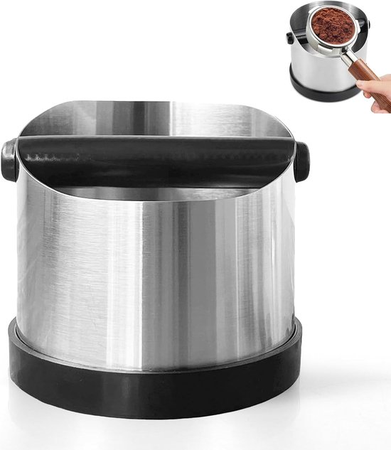 Roestvrijstalen Espresso Knock Box - Afneembare Houder voor Koffiedik Opslag in Keuken, Café of Kantoor