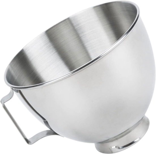 Roestvrijstalen Mengkom - Mixer Kom Fruitschaal - Bakken en Mengen - Compatibel met Keukenmixers - 22 cm diameter - Zilver