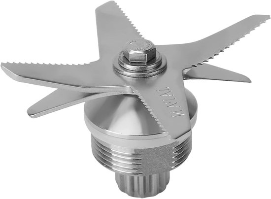 Roestvrijstalen mengmes voor 5200 mixer, vervangend snijmes met spiraalvormige tanden, 64oz en 32oz, 7,6x5x5,3cm, ideaal voor smoothies en sauzen van Merkloos