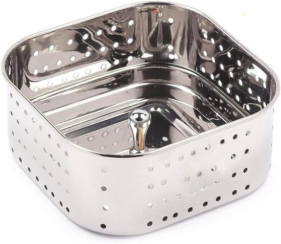 Roestvrijstalen paneer- en kaaspers – vierkante vorm 300 ml – handmatige kaasmaker voor thuisgebruik van Merkloos