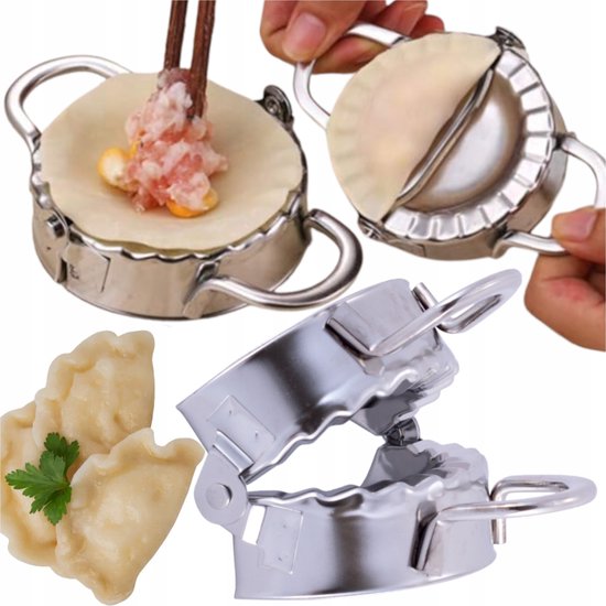 Roestvrijstalen Pierogi Maker: 2-in-1 Vormen & Snijden