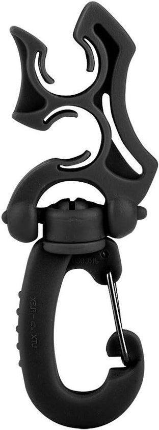 Roestvrijstalen Slangklem voor Duikuitrusting - Dubbele BCD Slanghouder en Regulatorbevestiging voor Snorkelen en Scuba Diving (Zwart) van Merkloos