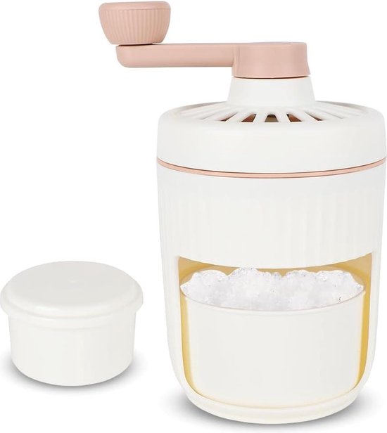 Roestvrijstalen Slushy Maker en Slush-ijsmachine met handslinger - handmatige crushed ice machine voor cocktails roze Slush puppy machine van Merkloos