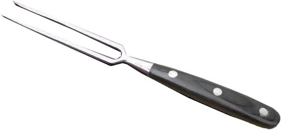 Roestvrijstalen Snijvork voor Barbecue, Ideaal voor Vlees, Gevogelte en Kalkoen - Zwart, Vaatwasserbestendig, Polished Afwerking