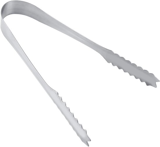 Roestvrijstalen Suiker- en IJslepels van 13,5 cm - Mini Serving Tangen voor Feesten, Keuken en Bar, Set van 5 Stuks van Merkloos