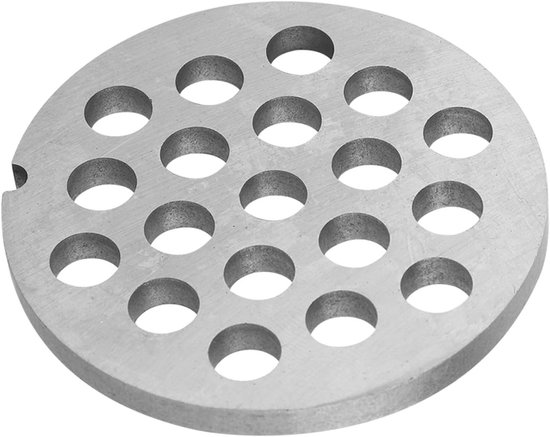 Roestvrijstalen Vleesmaalplaat #8 met Mes voor Vleesmolen, Geschikt voor Keukenmachines en Worstmaker Accessoires - 8mm Gaten van Merkloos