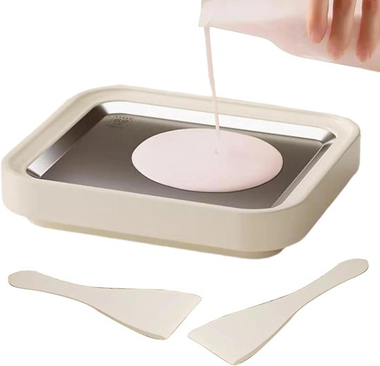 Rolled Ice Cream Maker - Ice Cream Tray - Dessert Maken - Geen Elektriciteit Nodig van Merkloos