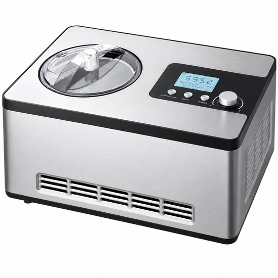 Rolu Ijsmachine – Softijsmachine – Softijs Machine Voor Thuis – 2 Liter - Klaar In 60 Minuten - LCD Display – 180W – Inclusief Recepten