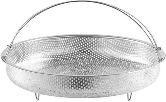 Ronde Stoommand van RVS voor Stomen van Dumplings, Groenten en Ingrediënten - 23 cm van Merkloos