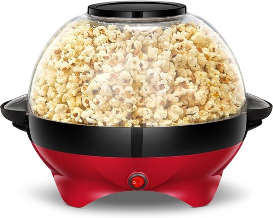 RONN® Popcorn Machine - Popcorn maker - Popcornmais Machine - Rood - 36cm x 20cm x 34cm