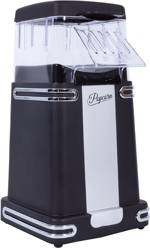 RONN® Popcorn Machine - Popcorn maker - Popcornmais Machine - Zwart - 14cm x 26cm x 14cm