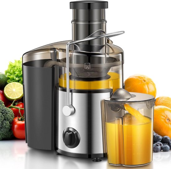RONN® Sapcentrifuges groenten en fruit - Sapcentrifuges - Slowjuicer - Zilver - ‎15cm x 33cm x 34cm van Merkloos