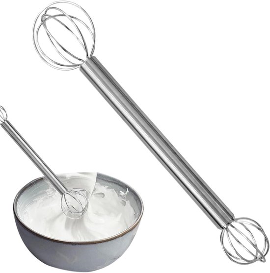 Roomspuit - Mixer Keuken - Sauzen Maken - Ergonomische Grip - 20 cm - Zilver