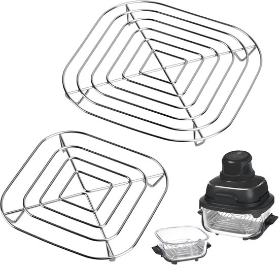 Rooster voor luchtfriteuse, vervangend rooster van roestvrij staal voor Ninja Crispi Crisper Rack voor Ninja Crispi Air Fryer voor Ninja Crispi FN101 Ninja Crispi Pro AS101