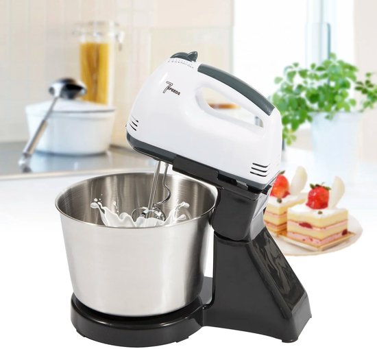 RosaBloom Handmixer - Keukenmachine - Standmixer - Deegmixer - Met Roterende Kom 1.7L - 7 Snelheden - 100W