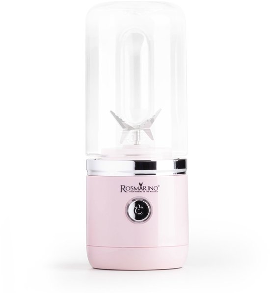 Rosmarino Portable Blender - To go - Mini Blender - Draadloos - 400 ml - 150W - Roze van Rosmarino