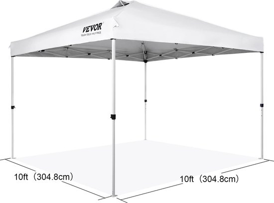 Roxana® Tent - Wit - Tuinhuisje - Tuintent - Waterdicht - Waterproof - 304,8x304,8cm - Tent Voor In Tuin van Roxana