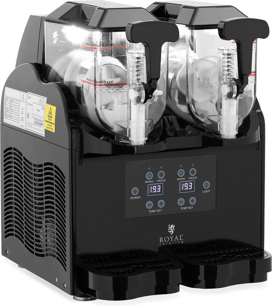 Royal Catering - slushmachine - 2x2 l - digitaal bedieningspaneel van Royal Catering
