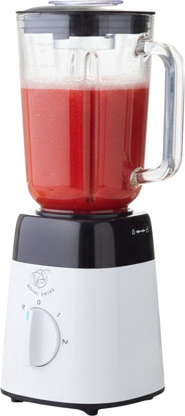 Royal Swiss - Blender –1,5 Liter - 500W - Smoothie Blender - RVS Mes - Pulse Functie van Royal Swiss