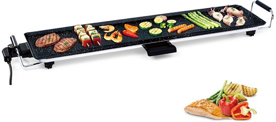 Royal Swiss® grillplaat XXL - Bakplaat 2000W - Grill apparaat - tafelgrill 8 Personen