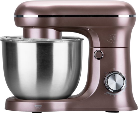 Royal Swiss® – Keukenmachine 1500W – 5L RVS Mengkom – Planetair Mengsysteem – 10 Snelheden + Pulse – Coffee van Merkloos