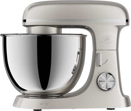 Royal Swiss – keukenmachine – 2000W Vermogen – 8,5L RVS Kom – Planetair Mengsysteem – Kleur: Crème van Merkloos