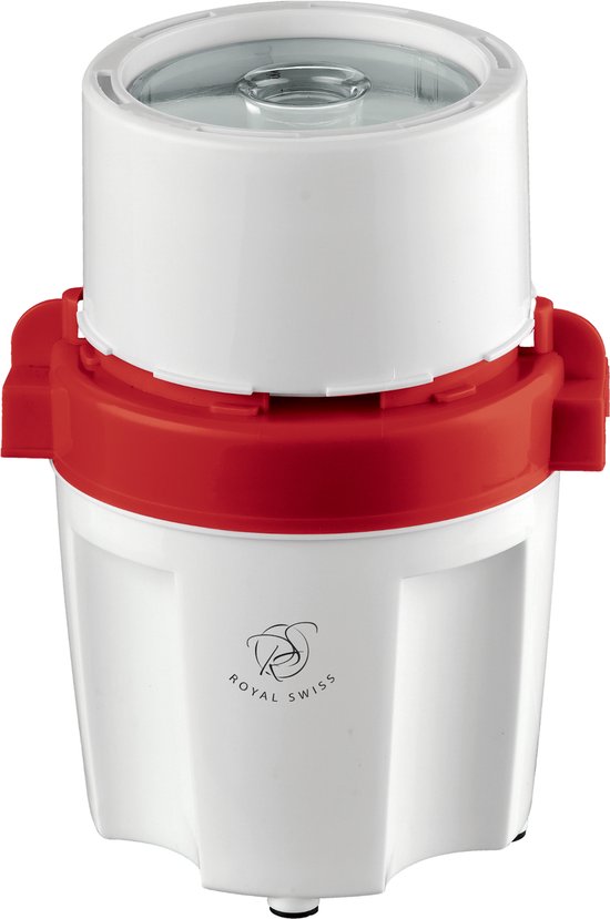 Royal Swiss® Power Chopper 500W – Hakmolen & Vleesmolen – 350ml RVS Snijbeker – Krachtige Hakker voor Groenten, Vlees, Noten & Kruiden – Compact & Snel – Makkelijk Schoon te Maken