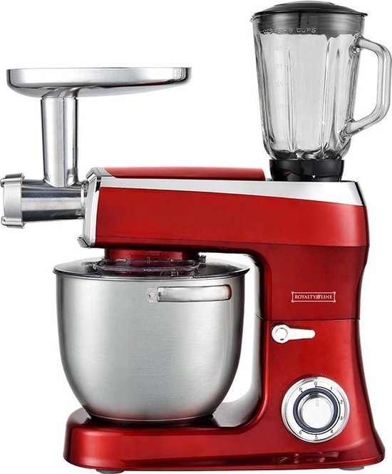 Royalty Line 1900W - 3-in-1 Keukenmachine - Rood van Royalty Line