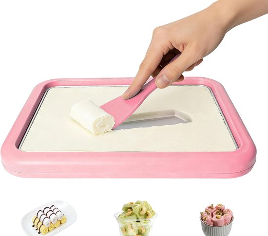 Roze Huishoudelijke IJsmachine – Zelfgemaakte Fruit Yoghurt Ijsmaker, Kinderen DIY Mini IJsbakmachine van Merkloos