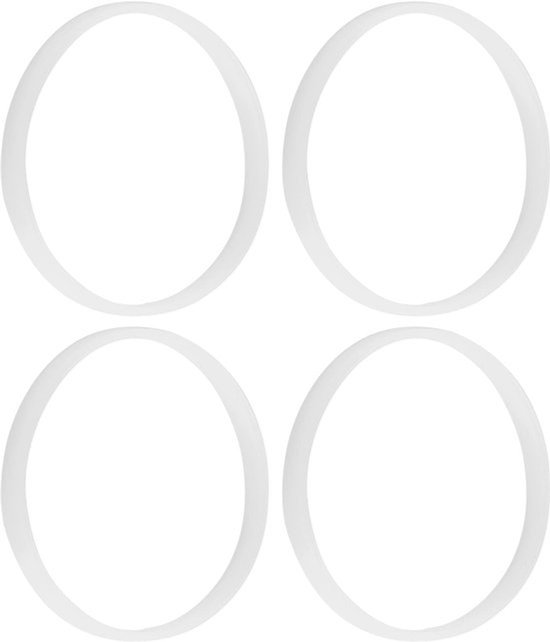 Rubber Afdichtring Vervangend - O-Ring - Geschikt voor Juicer - 10 cm - Set van 4 - Wit Rubber