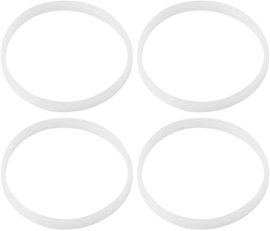 Rubberen afdichtring voor Juicer Blender, wit, 10 cm diameter, Pack van 4, vervangende O-ring. van Merkloos