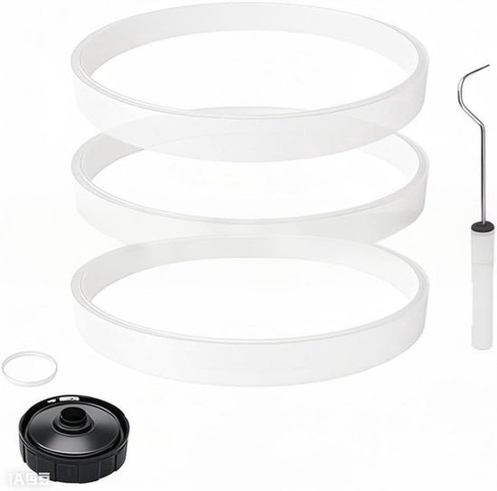 - Rubberen Ring Vervangende Afdichting - Blender Vervanging - Witte O-Ring - 3-Pack - Geschikt voor Blenders - Wit Model - Bl480 Bl681a Bl682 Bl640 Bl641 Bl642 Bl642w Bl642z Bl680 Bl680a - Diameter 3,9 Inch van Merkloos