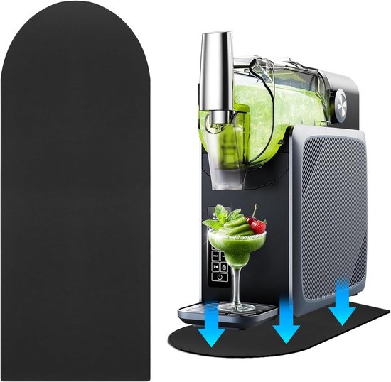 Rubberen Slidingspad voor Slush Machines, 50 x 19.8 cm, Antislip Mat, Werkbladmat voor IJs Machines, Zwart en Duurzaam Accessoire
