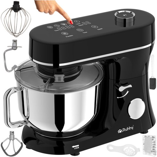 Ruhhy keukenmachine 6,2L verwarmde kom + blender 2300W – mixer, blender, vleesmolen en pastamaker van Ruhhy
