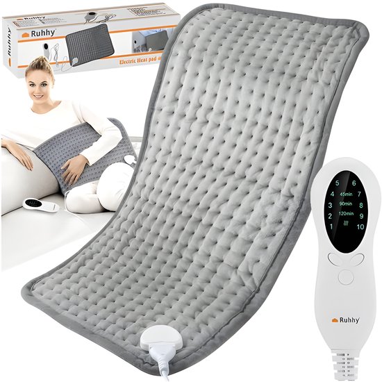 Ruhhy Warmtedeken - 40 x 30 cm - katoen - afstandsbediening - elektrische deken - verwarmingskussen